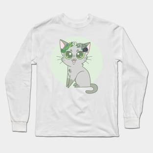 Subtle Aro Pride Cat Long Sleeve T-Shirt